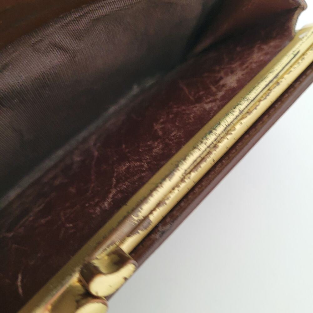 Coach Gramercy Vintage Wallet Brown Bifold Leather Long Made In Italy Large - Picture 8 of 16